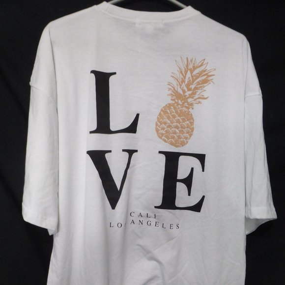 MISSGUIDED PETITE, small, back print oversized tee